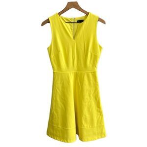 The Limited Sleeveless Skater Dress Bright Yellow Size XS